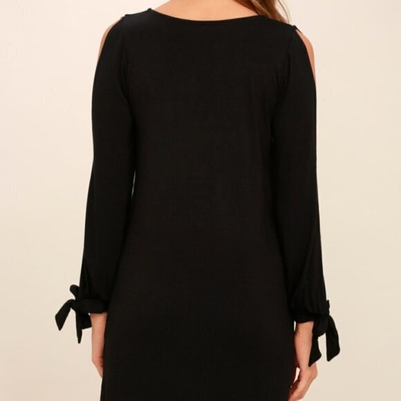 NEW Lulu's Glory of Love Black Shift Dress - Picture 4 of 6